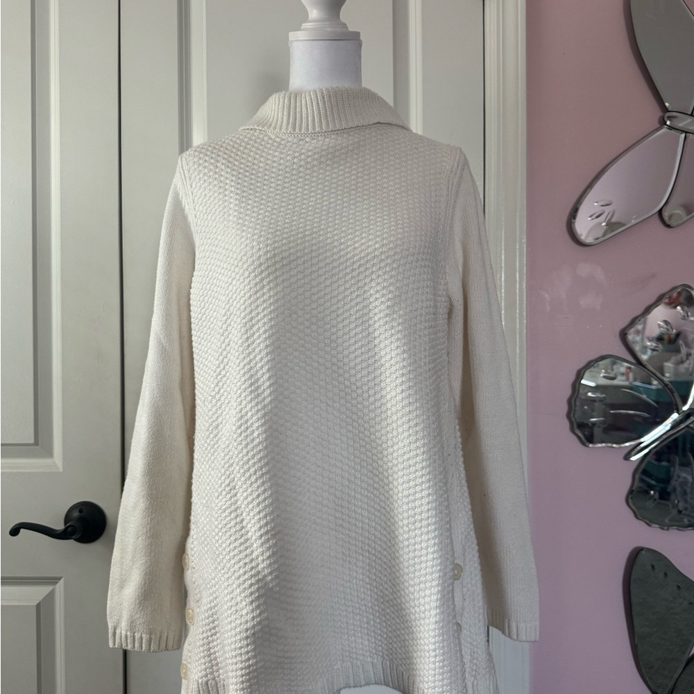 Talbots Cream Cowl Neck Sweater